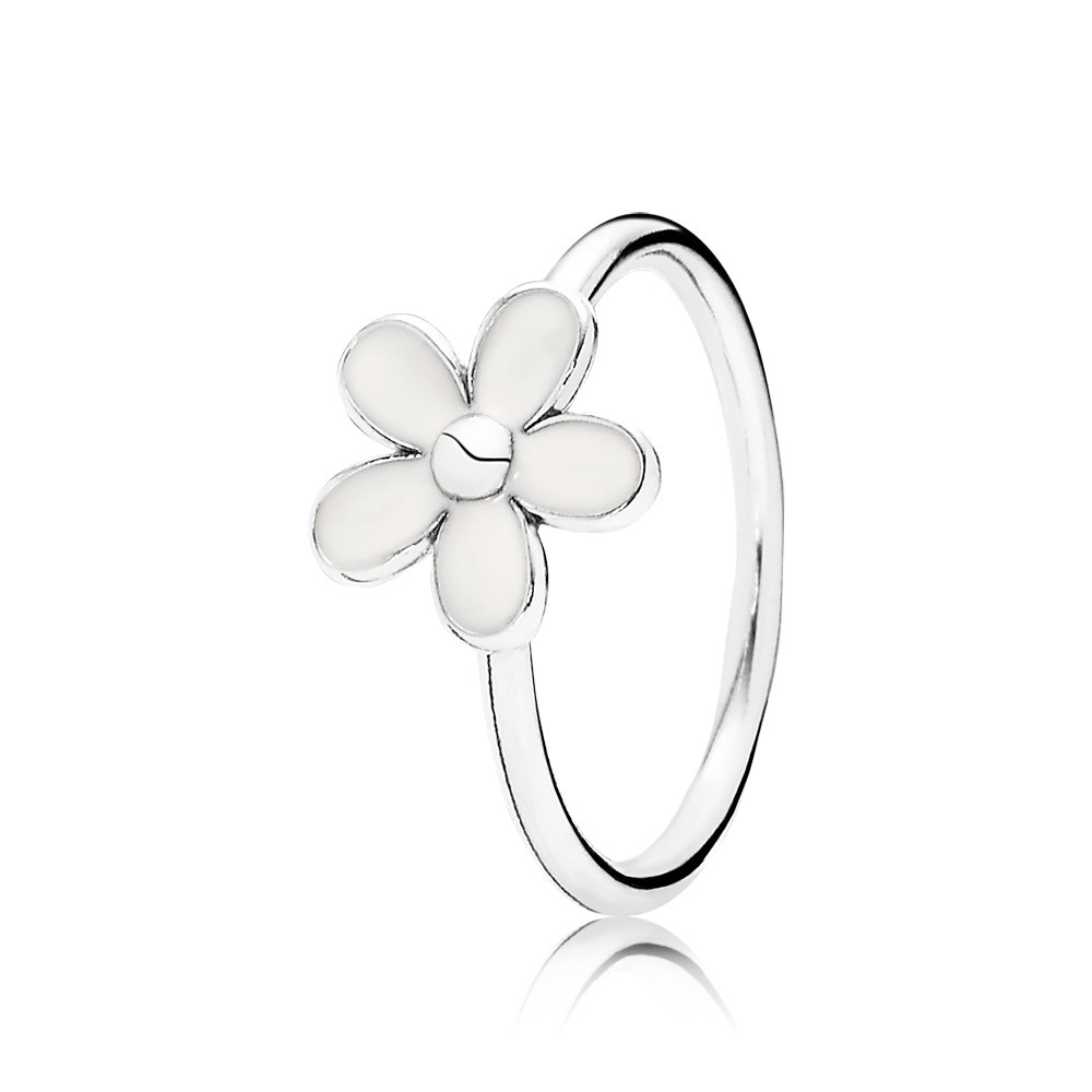 Pandora Darling Daisy White Enamel Ring