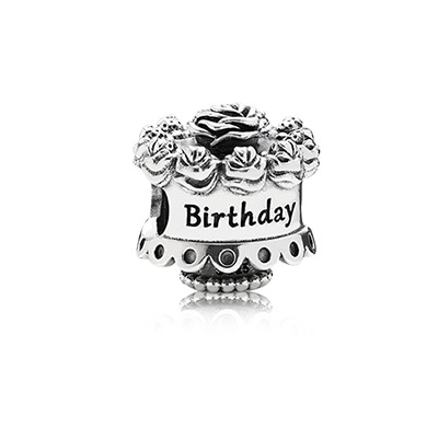 Pandora Birthday cake silver charm