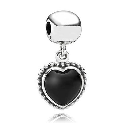 Pandora Black Heart Clip