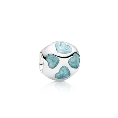 Pandora Gems and Refined Blue Hearts Bead Thread Charm