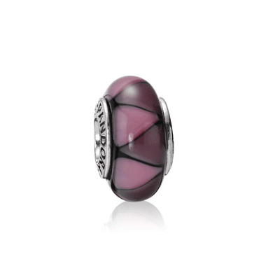 Pandora Purple Triangle Glass Charm