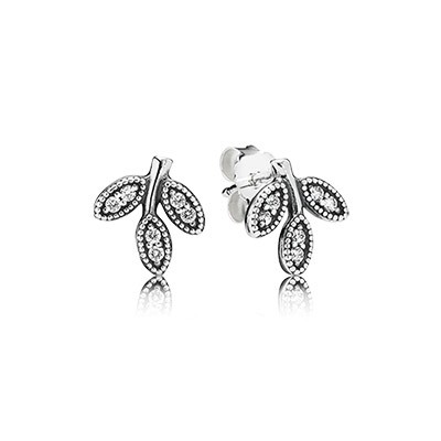 Pandora Earring Sparkling Leaves 290564Cz