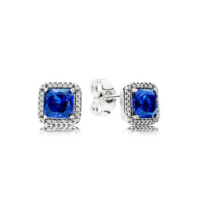 Pandora Blue Timeless Elegance Stud Earrings