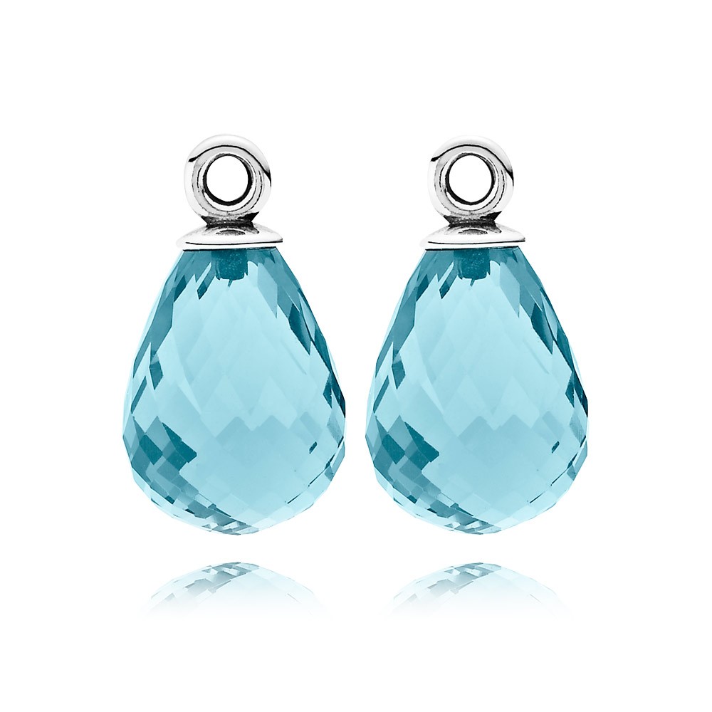 Pandora Earring Ice Blue Murano Glass