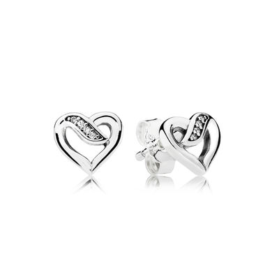 Pandora Ribbons of Love Earring Studs