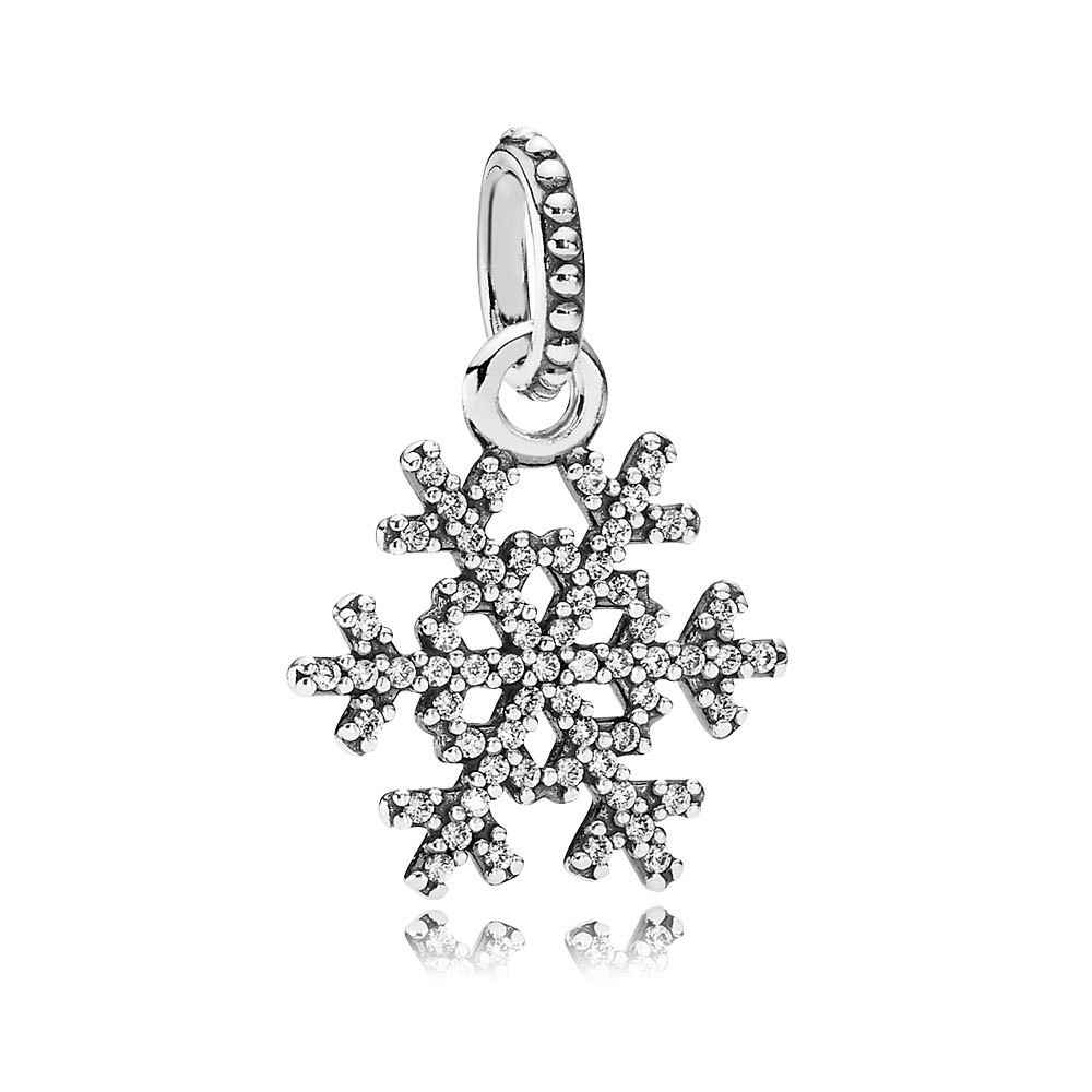 Pandora Snowflake Silver Pendant With Cubic Zirconia