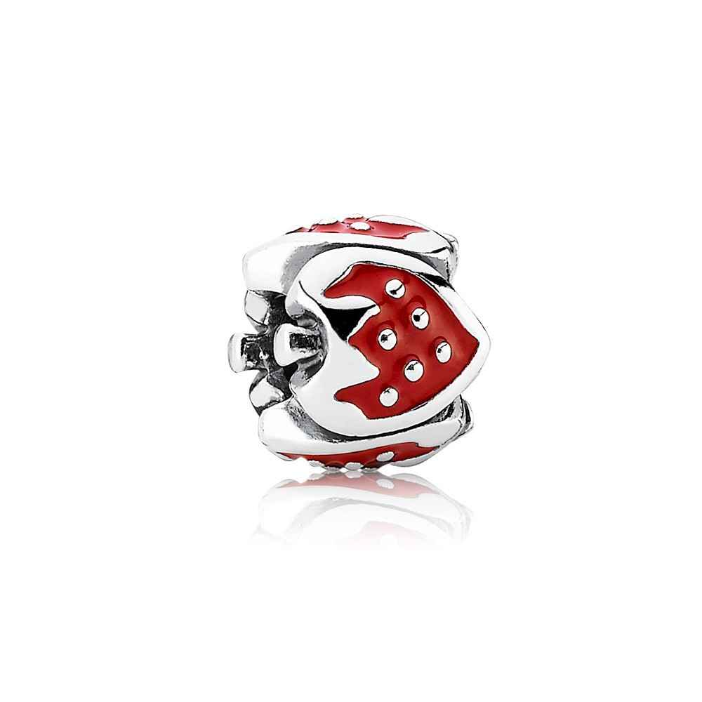 Pandora Sweet strawberry red enamel Charm