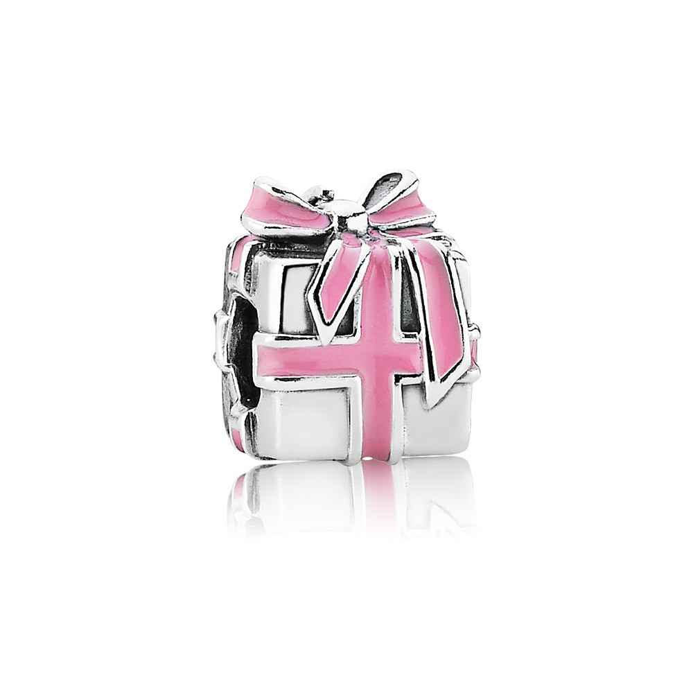 Pandora Wrapped with love pink enamel Charm