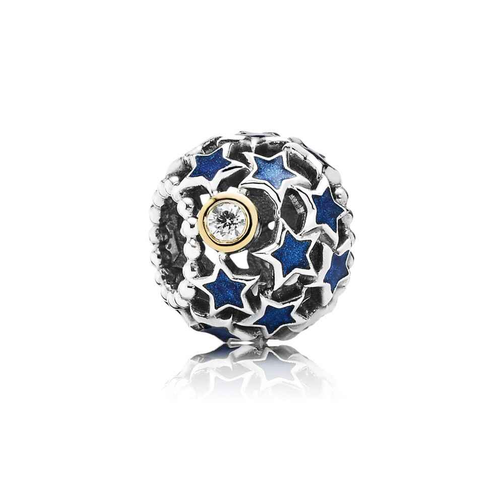 Pandora Night Sky Blue Enamel & Clear Cz