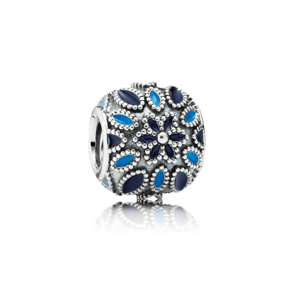 Pandora Cathedral Rose Blue Enamel