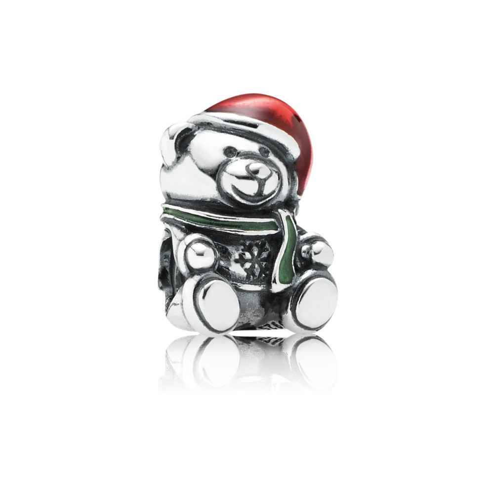 Pandora Christmas Bear Red & Green Enamel