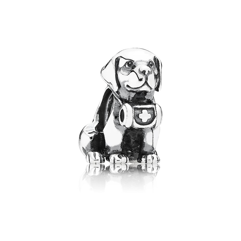 Pandora Saint Bernard Dog Silver Charm