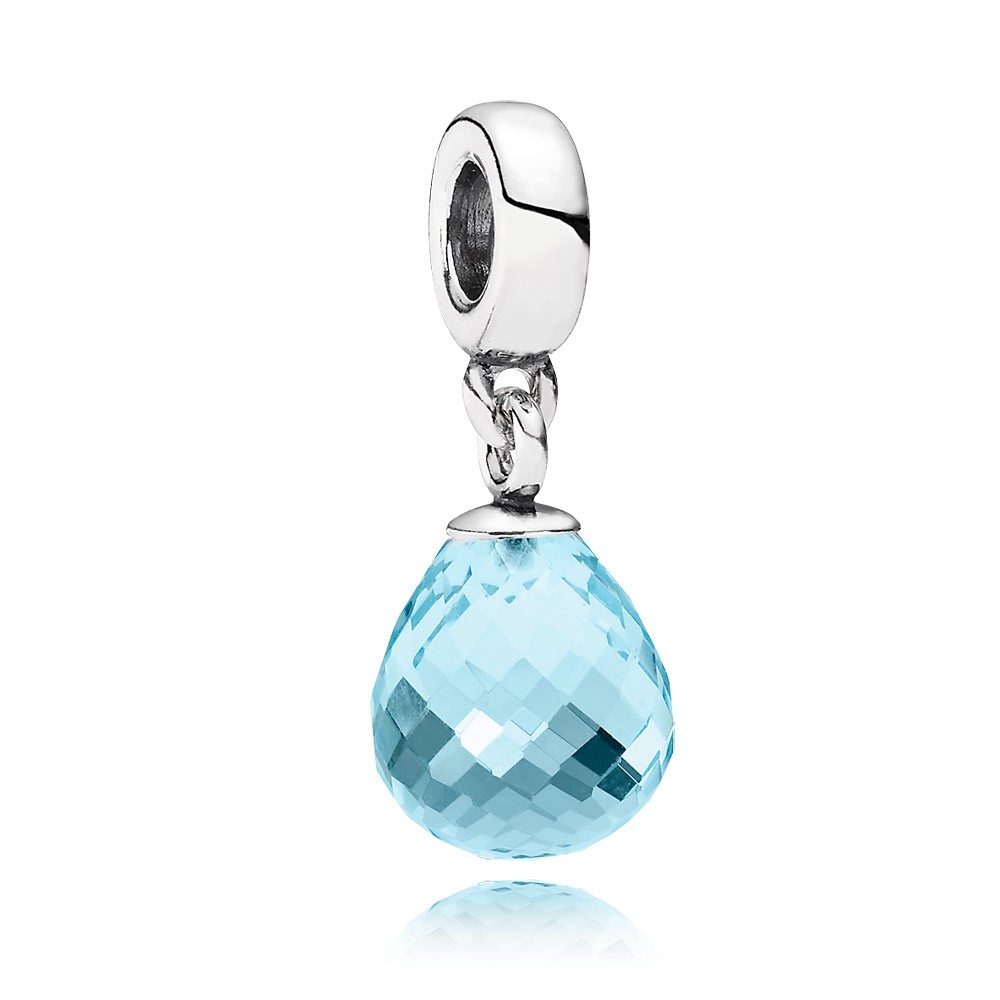 Pandora Faceted beauty ice blue Murano glass Charm