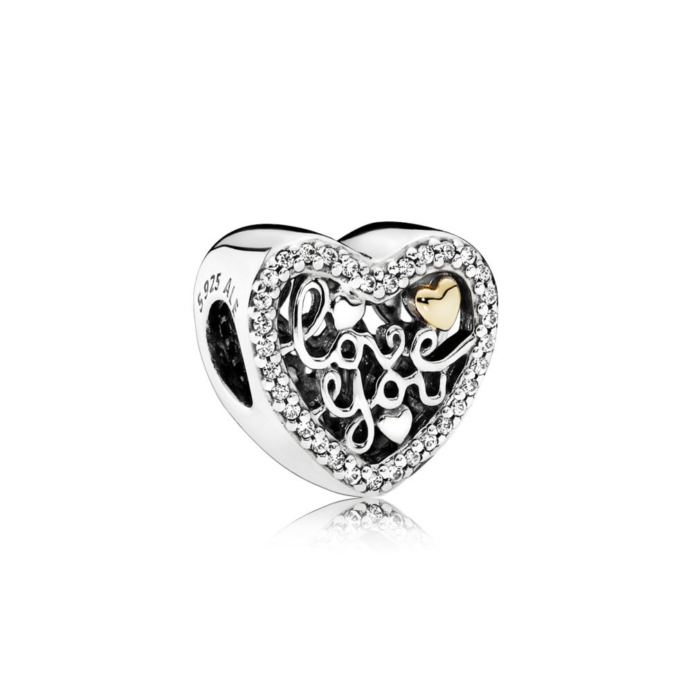 Pandora Love Script Charm