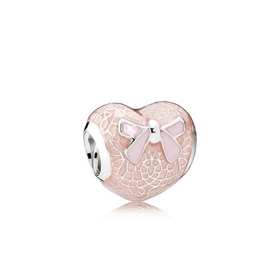 Pandora Pink Lace and Bow Charm