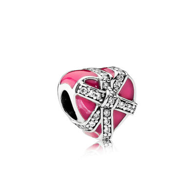 Pandora Magenta Present of Love Charm