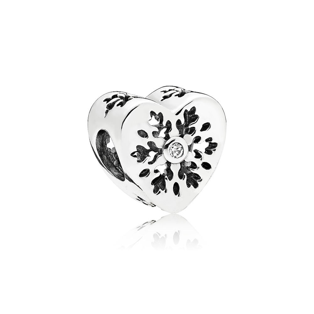 Pandora Snowflake Heart Charm