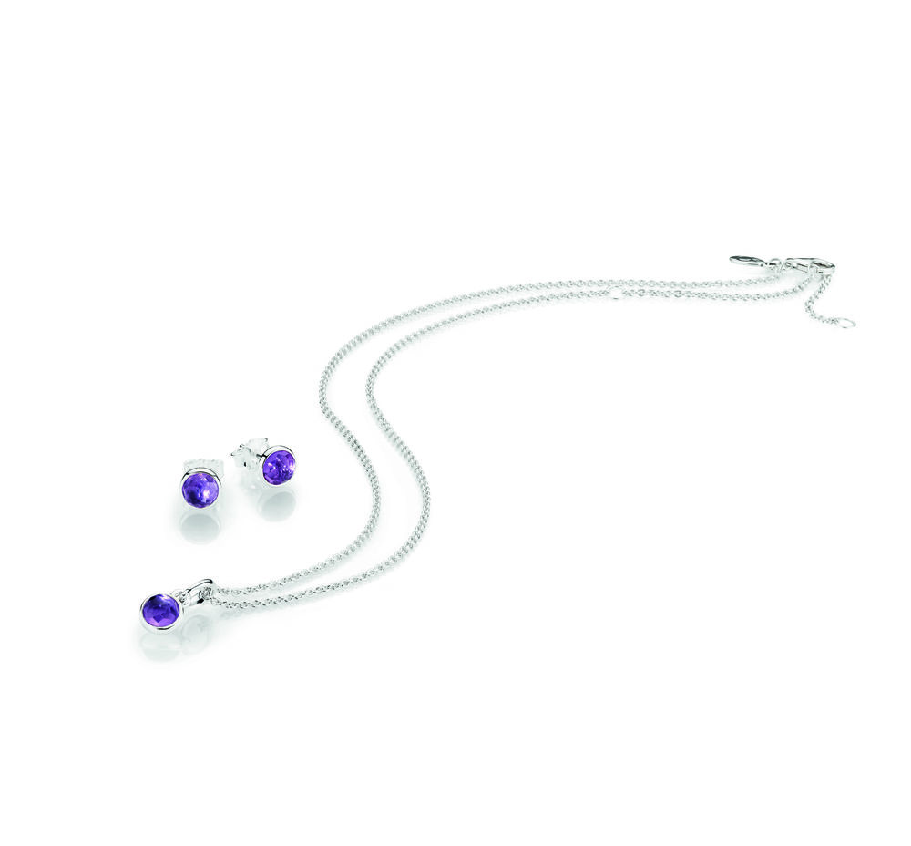 Pandora FEBRUARY BIRTHSTONE DROPLET GIFT SET