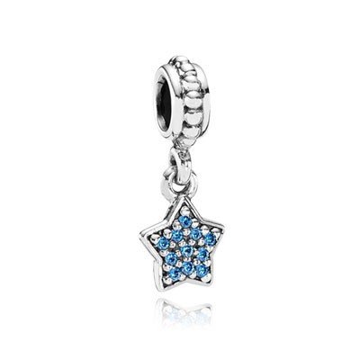 Pandora Blue Pave Star Charms