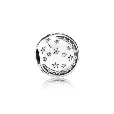 Pandora Twinkling Night with Clear CZ Clip