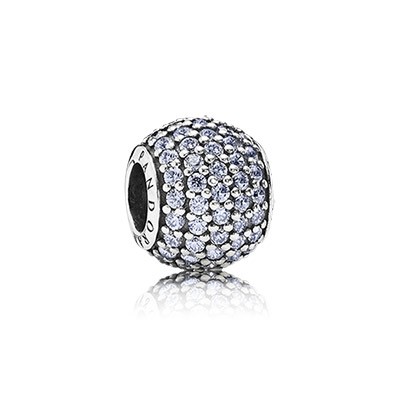 Pandora Silver Lavender Pave Ball Charm