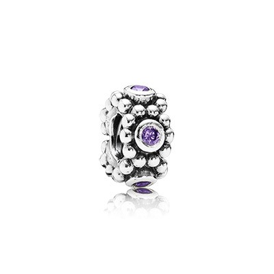 Pandora Her Majesty with Purple CZ Spacer