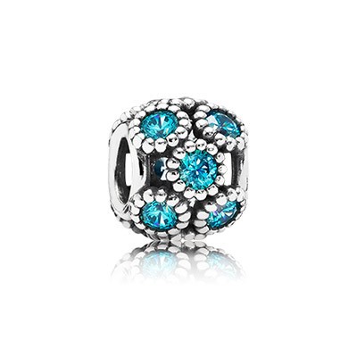 Pandora Teal Studded Lights Openwork Charm