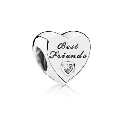 Pandora Friendship Heart with Clear CZ Charm