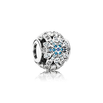 Pandora Crystalized Snowflake With Blue Crystals & Clear CZ