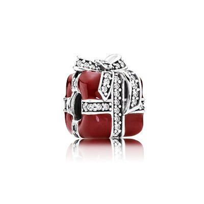 Pandora Sparkling Surprise With Red Enamel & Clear CZ Charm