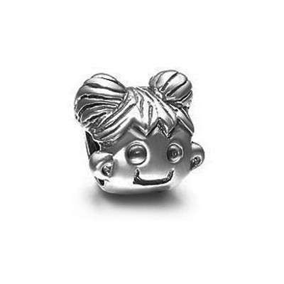 Pandora Charm Girl Face Sterling Silver