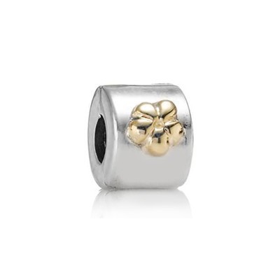 Pandora Clip Charm Flower Clip Charm 14k Gold