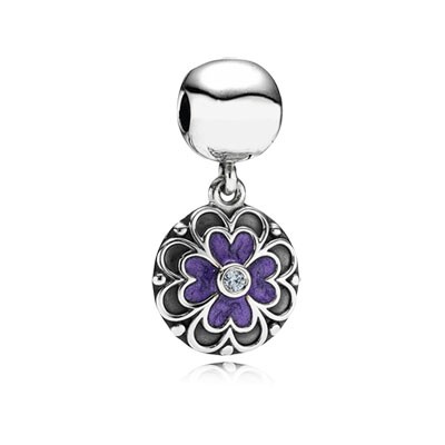 Pandora Blue Geranium Clip