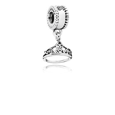 Pandora Disney Belle Tiara Silver Dangle Charm