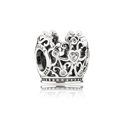 Pandora Silver Disney Princess Crown Charm