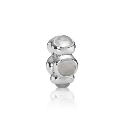 Pandora White Teardrop Spacer