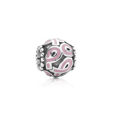 Pandora Breast Cancer Awareness Ribbon with Pink Enamel Openwork