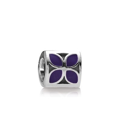 Pandora Enamel Charms 4-Petal Flower Violet