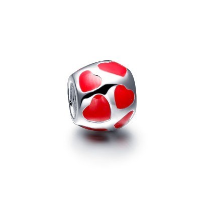 Pandora Enamel Charms Red Hearts