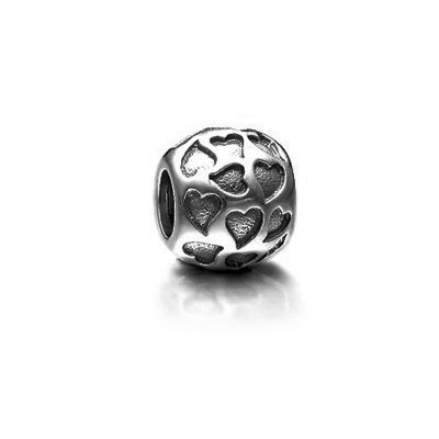 Pandora Engraved Hearts Charm Sterling Silver