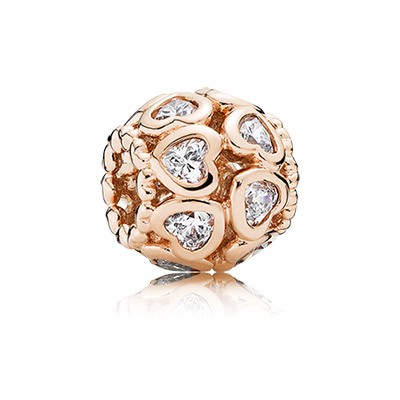 Pandora Rose Love All Around with Clear CZ Charm