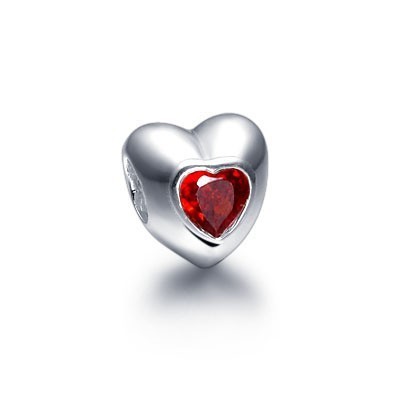 Pandora Gems and Silver Red Hearts YTIKE Charm