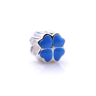 Pandora Light-Blue Four-Leaf Clover Enamel Charm