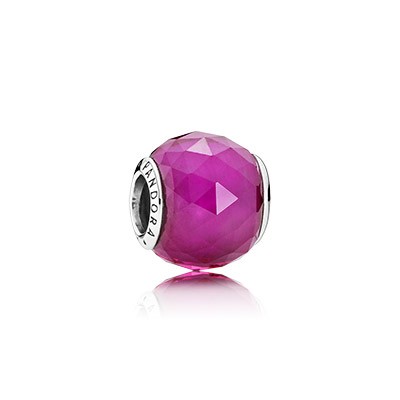 Pandora Geometric Facets with Synthetic Ruby Charm