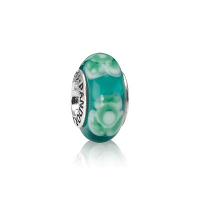 Pandora Turquoise Flower Glass Charm