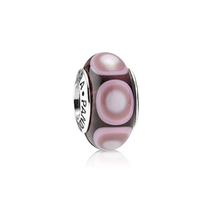 Pandora Purple Glass Ripple Charm