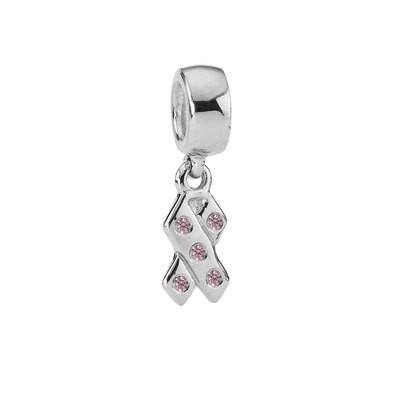 Pandora Ribbon Pink cz Dangle