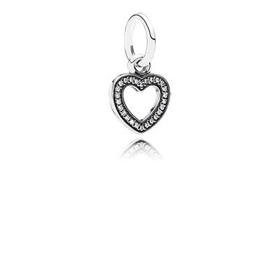 Pandora Symbol of Love Heart with Clear CZ Pendant