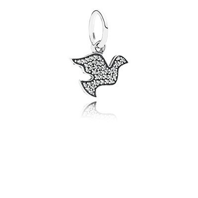 Pandora Symbol of Hope Dove with Clear CZ Pendant