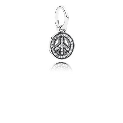 Pandora Symbol of Peace with Clear CZ Pendant